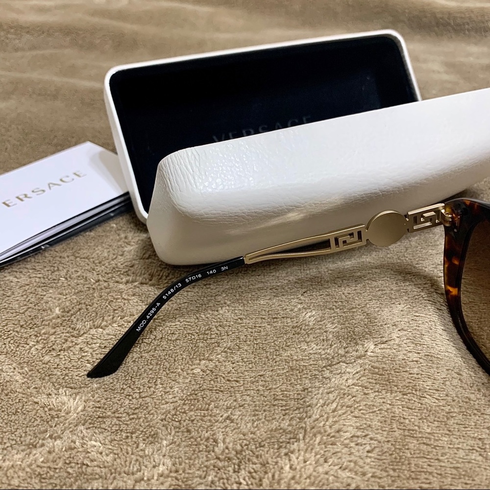 Versace Havana Brown Gradient Cat Eye Sunglasses - Picture 6 of 9